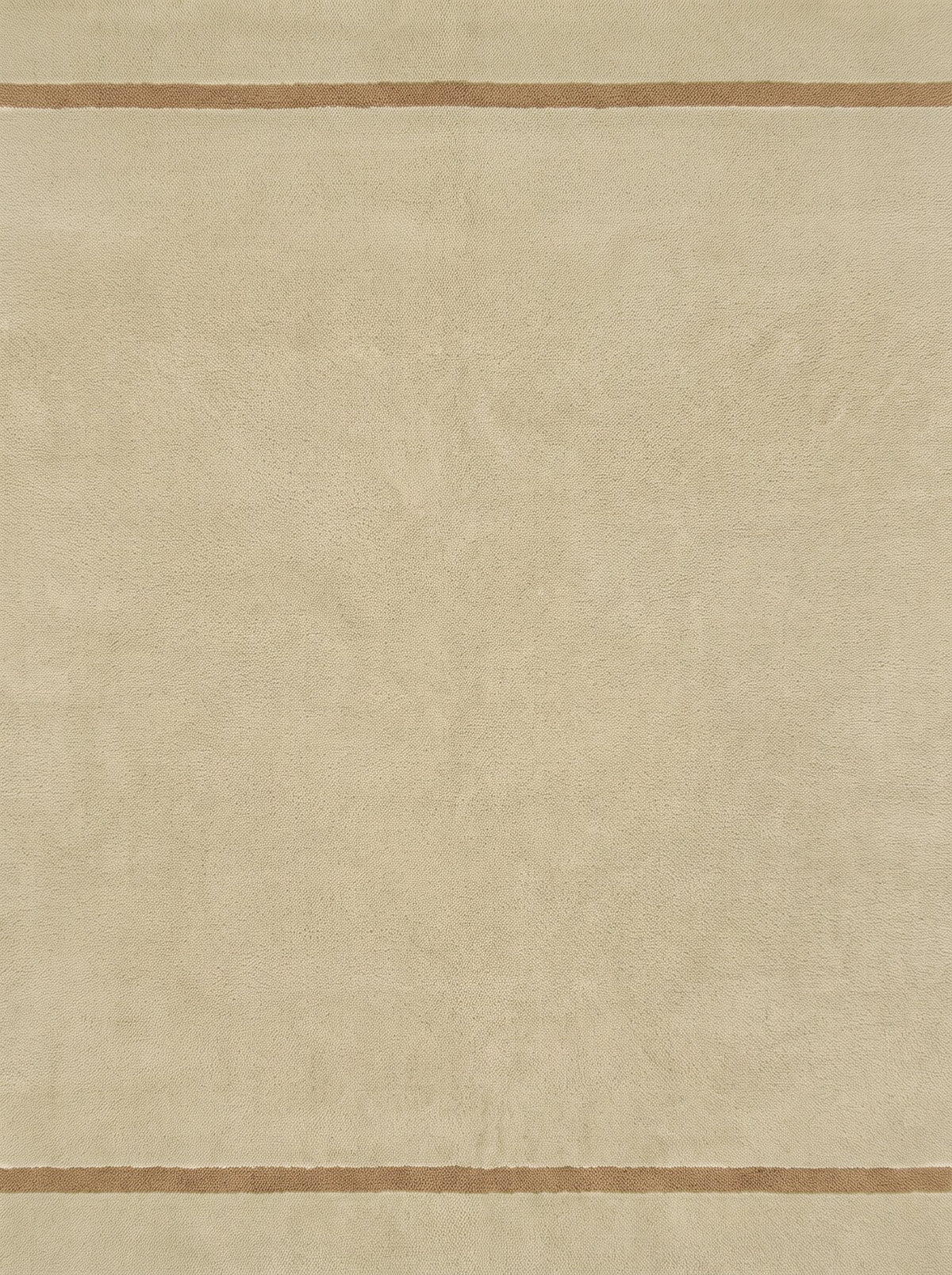 Article 222 sand banded border merino wool hand-loomed rug by Bond Street, full view