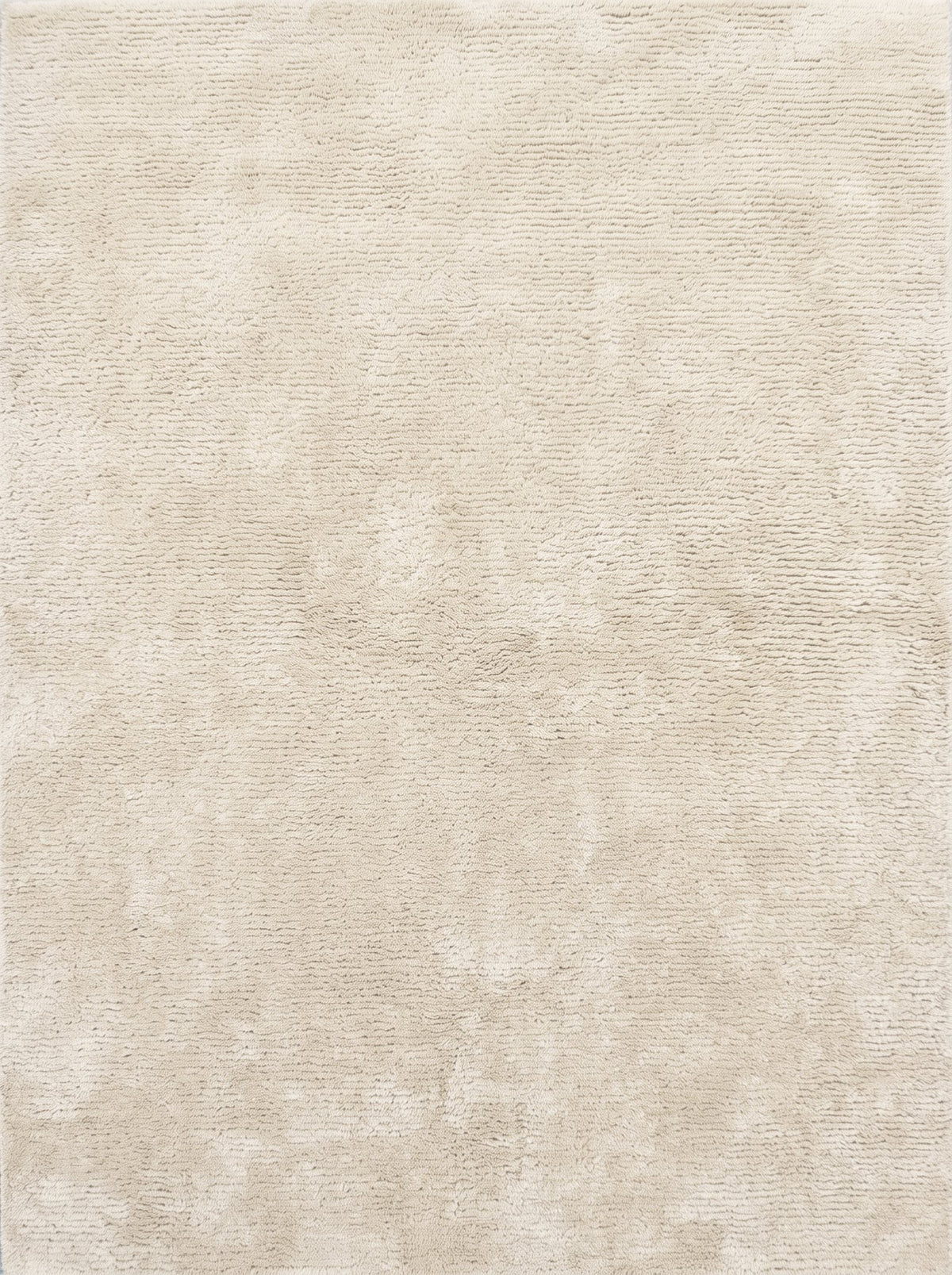 Article 611 ivory solid cashmere handwoven rug by Bond Street, full view