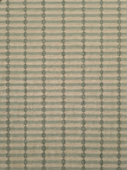 Article 211 sage trellis stripe merino wool flatweave rug by Bond Street, full view