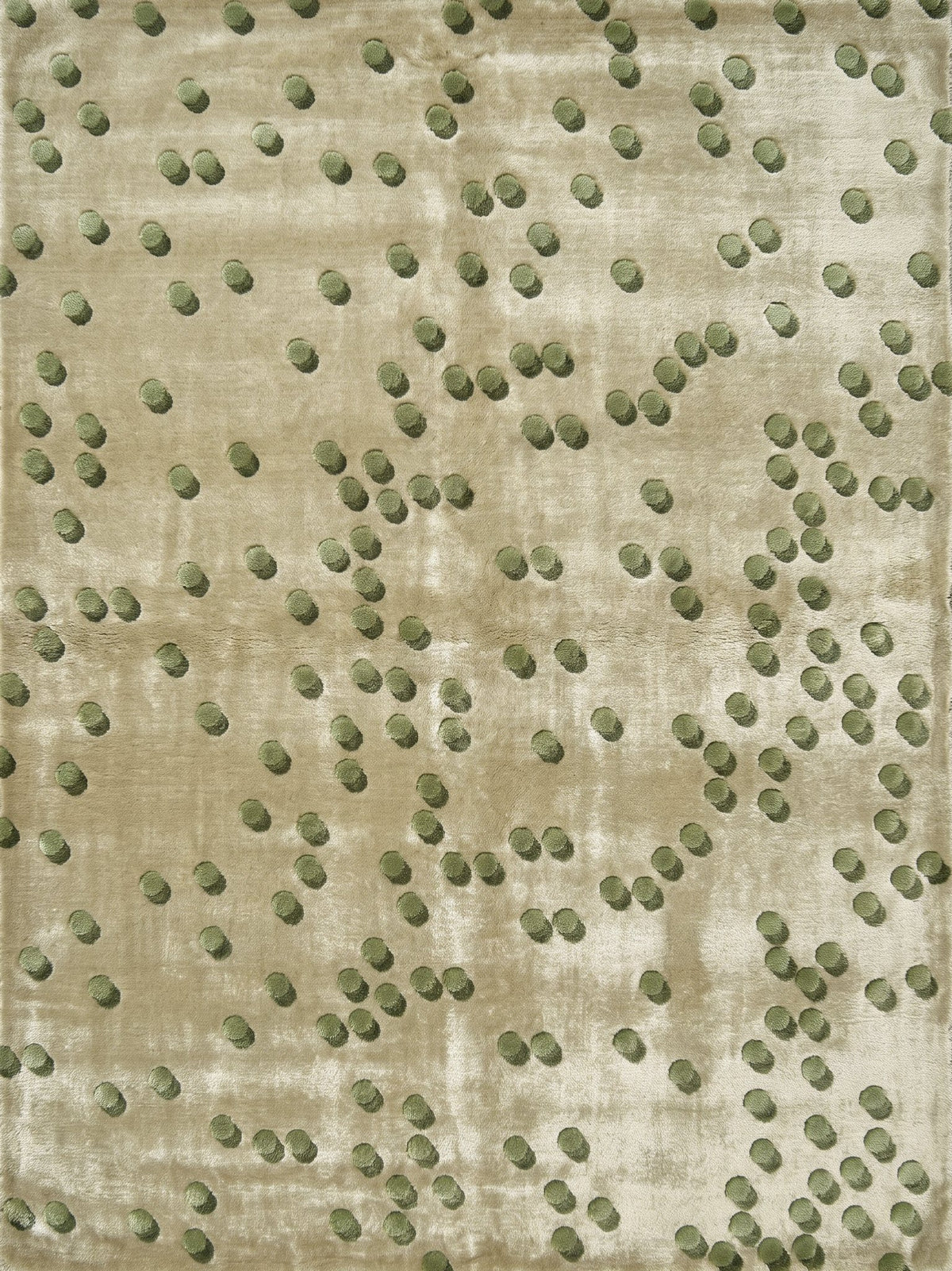 Article 542 sage dot silk hand-knotted rug by Bond Street, full view