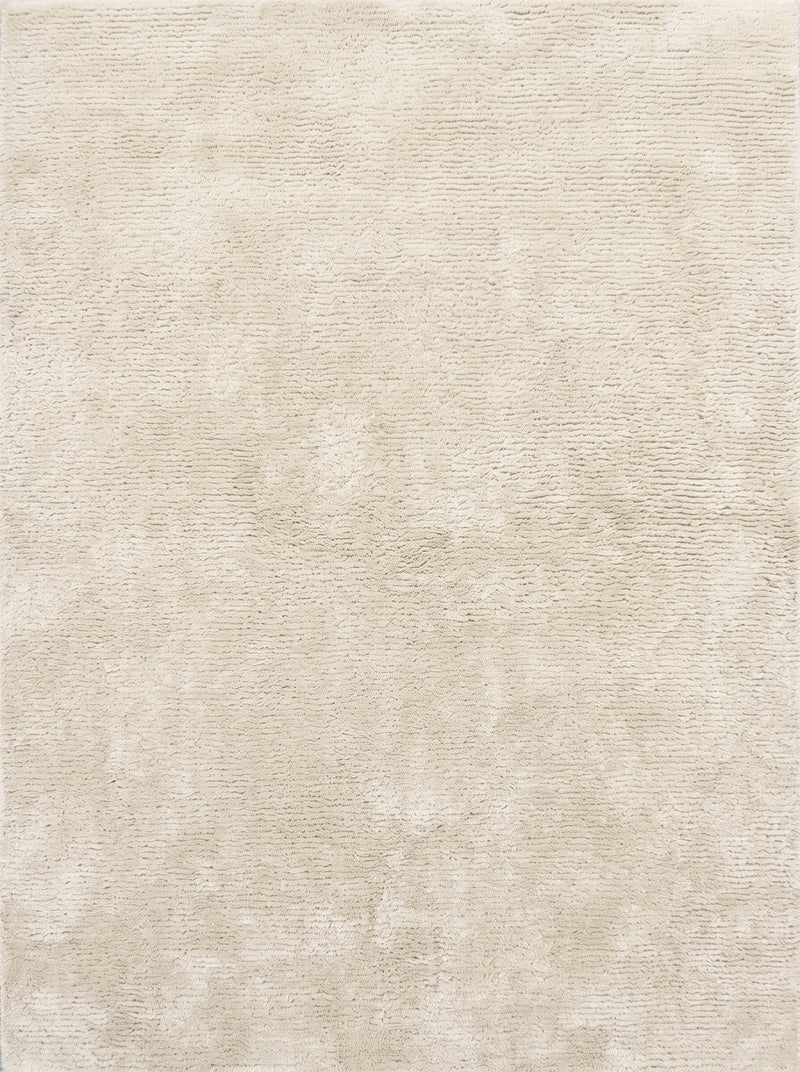 Article 611 ivory solid cashmere handwoven rug by Bond Street, full view